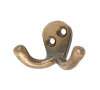 Hammer and Tongs Hammer & Tongs Double Coat Hook - W50mm X H35mm - Brass