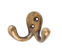 Hammer and Tongs Hammer & Tongs Double Coat Hook - W70mm X H50mm - Brass