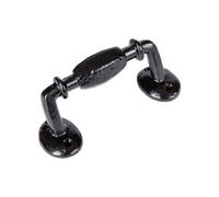 Hammer and Tongs Hammer & Tongs Offset Wrought Iron Door Handle - H115mm - Black