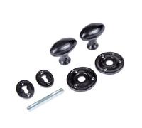 Hammer and Tongs Hammer & Tongs Oval Rim & Mortice Door Knob - W60mm - Black