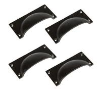 Hammer and Tongs Hammer & Tongs Rectangular Cabinet Drawer Pull - W105mm X H50mm - Black - Pack Of 4