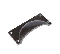 Hammer and Tongs Hammer & Tongs Rectangular Cabinet Drawer Pull - W105mm X H50mm - Raw