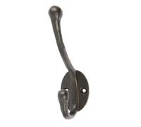 Hammer and Tongs Hammer & Tongs Rounded Hat & Coat Hook - W35mm X H125mm - Black