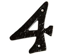 Hammer and Tongs Hammer & Tongs Rustic Iron Numeral - Number 4 - H70mm - Black
