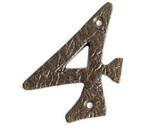 Hammer and Tongs Hammer & Tongs Rustic Iron Numeral - Number 4 - H70mm - Raw