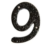 Hammer and Tongs Hammer & Tongs Rustic Iron Numeral - Number 9 - H75mm - Black