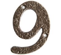Hammer and Tongs Hammer & Tongs Rustic Iron Numeral - Number 9 - H75mm - Raw