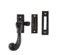 Hammer and Tongs Hammer & Tongs Rustic Window Fastener - Left Handed - W45mm X H110mm - Black