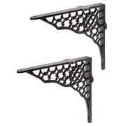 Hammer and Tongs - Honeycomb Iron Shelf Bracket - D205mm - Black - Pack of 2