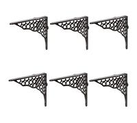 Hammer and Tongs - Honeycomb Iron Shelf Bracket - D205mm - Black - Pack of 6