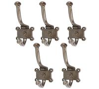 Hammer and Tongs - Number 2 Double Wall Hook - W50mm x H115mm - Raw - Pack of 5