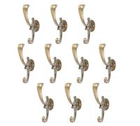 Hammer and Tongs - Ornamental Hat & Coat Hook - W30mm x H130mm - Brass - Pack of 10