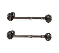 Hammer and Tongs - Ornate Cabin Hook and Eye - W225mm - Black - Pack of 2