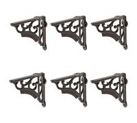 Hammer and Tongs - Ornate Iron Shelf Bracket - D120mm - Black - Pack of 6