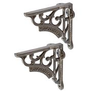 Hammer and Tongs - Ornate Iron Shelf Bracket - D120mm - Raw - Pack of 2
