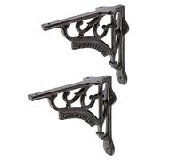 Hammer and Tongs - Ornate Iron Shelf Bracket - D150mm - Black - Pack of 2