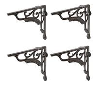 Hammer and Tongs - Ornate Iron Shelf Bracket - D200mm - Black - Pack of 4