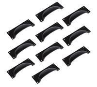 Hammer and Tongs Rectangular Cabinet Drawer Pull - W130mm x H50mm - Pack of 10 in Black | Size: 1000mm x 500mm Hammer and Tongs Black 1000mm x 500mm