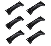 Hammer and Tongs Rectangular Cabinet Drawer Pull - W130mm x H50mm - Pack of 6 in Black | Size: 1000mm x 500mm Hammer and Tongs Black 1000mm x 500mm