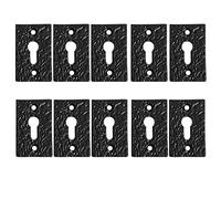 Hammer and Tongs - Rectangular Escutcheon Plate - W30mm x H50mm - Black - Pack of 10