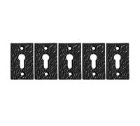 Hammer and Tongs - Rectangular Escutcheon Plate - W30mm x H50mm - Black - Pack of 5