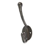 Hammer and Tongs - Rounded Hat & Coat Hook - W35mm x H125mm - Black