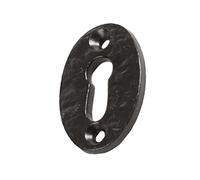 Hammer and Tongs - Rustic Escutcheon Plate - W35mm x H50mm - Black