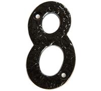 Hammer and Tongs Rustic Iron Numeral - Number 8 - H80mm in Black Hammer and Tongs Black