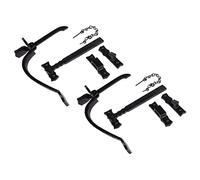 Hammer and Tongs Rustic Suffolk Latches - H240mm - Pack of 2 - Black Powder Coated Rustic Vintage Metal Door Latch for Back & Front Door, Garden Gate or Shed