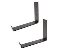 Hammer and Tongs - Scaffold Board Iron Shelf Bracket - D235mm - Black - Pack of 2