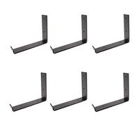 Hammer and Tongs - Scaffold Board Iron Shelf Bracket - D235mm - Black - Pack of 6