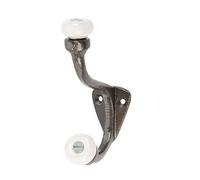 Hammer and Tongs White Ceramic Ball Hat & Coat Hook - Pack of 1 - W30mm x H105mm - Vintage Raw Wall Mounted Entryway Coat Hooks Storage Hanging for Clothes, Hats