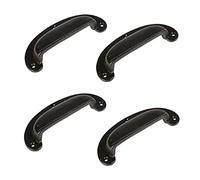Hammer and Tongs Wide Lipped Cabinet Drawer Handles - W130mm x H50mm - Black - Pack of 4 - Home Storage Cupboard Handle Door Knob Cabinet Pull Handles with Screws Included