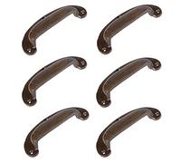 Hammer and Tongs Wide Lipped Cabinet Drawer Handles - W130mm x H50mm - Brass - Pack of 6 - Home Storage Cupboard Handle Door Knob Cabinet Pull Handles with Screws Included