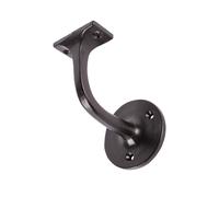 Hammer and Tongs Wrought Iron Handrail Bracket - D75mm x H85mm - Black | Size: 1000mm x 1000mm Hammer and Tongs Black 1000mm x 1000mm