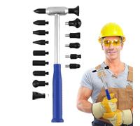 Hammer - Auto Body Repair Tool, Tap Down Set with 15 Heads | Professional Automotive Damage Fix, Removal Hammer, Complete Truck Car Dent Repair Kit Workshop, Garage, Detailing, Maintenance