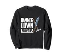 Hammer Down Blades Up Knife Forger Blacksmith Sweatshirt