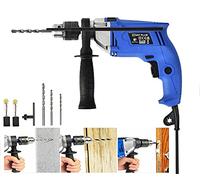 Hammer Drill 240V, 850W Power Impact Drill 3000RPM Variable Speed, Corded Drill with 360° Rotating Handle, Depth Gauge Chuck for Drilling Brick, Wood, Steel, Concrete, Masonry #YL01