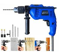 Hammer Drill 240V, 850W Power Impact Drill 3000RPM Variable Speed, Corded Drill with 360° Rotating Handle, Depth Gauge Chuck for Drilling Brick, Wood, Steel, Concrete, Masonry #WZ02