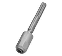 Hammer Drill Adapter with Quick Tool Fit Shank, Rotatable Chuck Converter for Standard Drill Bits, Sandblasted Anti Rust 40CR Steel Shank Adapter with Storage Box for (Silver)
