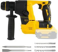 Hammer Drill Cordless for Dewalt 20V Max Battery, 1100W Electric Rotary Hammer Drills with 360° Auxiliary Handle and 5PCS Drill Bits, for Concrete, Masonry, Wood (Not Included Batteries and Charger)