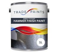 Hammer Finish Direct to Rust Metal Paint - Silver - 1L - Durable, Weatherproof, Anti-Corrosive Coating for Steel, Iron & Metal Surfaces, Hammerite Equivalent