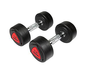 Hammer Fitness - 7.5 kg Black Polyurethane Dumbbells 7.5 kg