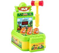 Hammer Game Toy Mini Electronic Pounding Bench Game With 2 Soft Hammers For Kids Boys Girls Party Fun Safe Plastic 14x21x22.5cm (Blue)