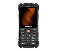 Hammer Power Plus outdoor mobile phone without contract, 3000mAh battery, 32 GB, 2.8" IPS display, large buttons, torch, 2 MP camera, FM radio, USB-C, dual SIM, IP68/MIL-STD-810H, black