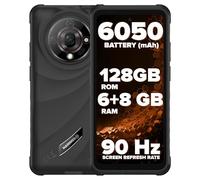 Hammer H Iron 6 Rugged Smartphone SIM Free, 6GB RAM 128GB Storage, MediaTek Helio G81 Octa-Core, 6050mAh Battery, 48MP Camera with Night Vision, 6.56” 90Hz Display, IP69 Waterproof, Dual SIM/NFC/Black