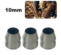 Hammer Handle Wedge Set, 3-Pack 10mm Round Steel Wedges for Securing Replacement Axe & Hammer Heads, Prevents Loosening, Silver Metal