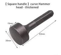 Hammer Head for Electric and Pneumatic Tools, Pile Hammer for Edge Chisel Compatible with Drills, Flat Curve Concave Cross Types, for Durable M(Square Handle C)