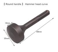 Hammer Head for Impact Drill - Flat Curve Concave Cross Edge Design, Compatible with Electric Pneumatic Tools, for Durable Metal Construction for Construction and Metalworking
