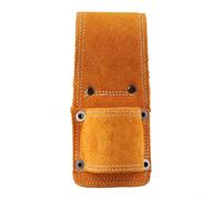 Hammer Holder for Belt Cowhide Leather Loop Heavy Duty Tool Pouch Secure Clip On Orange 16x7cm(double socket)